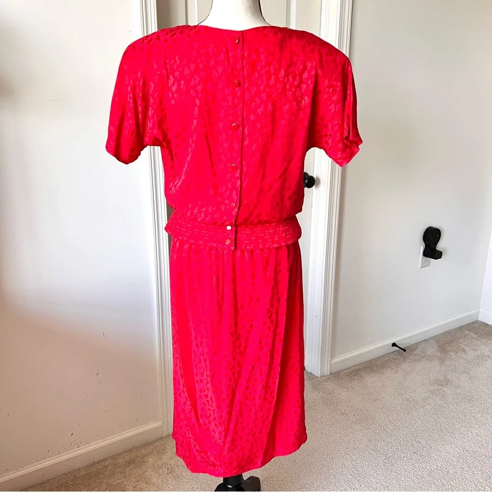 Vintage CHARLES BIANCO Italian Collection Silk Structured Skirt Set—SZ. 8